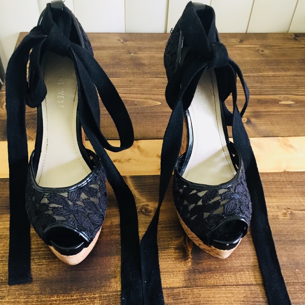Nine West Lace Wedges